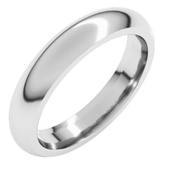 Sterling Silver 4 mm Comfort-Fit Half Round Band Size 11.5