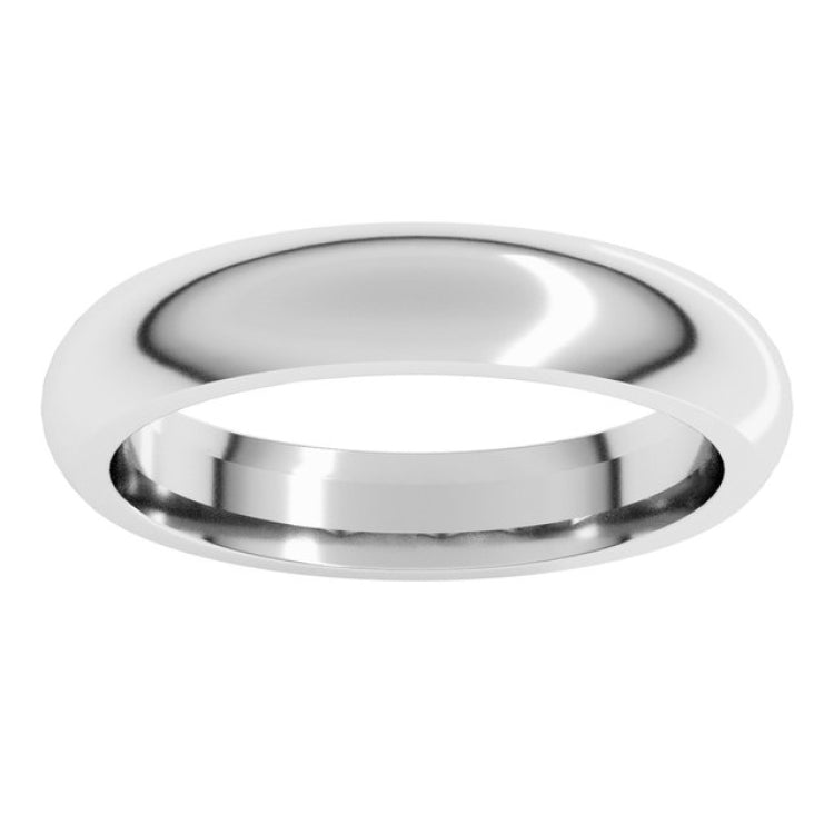 Sterling Silver 4 mm Comfort-Fit Half Round Band Size 11.5
