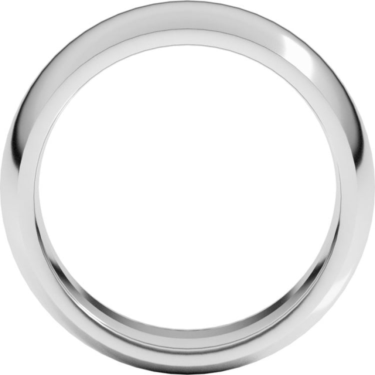 Sterling Silver 8 mm Comfort-Fit Half Round Band Size 11
