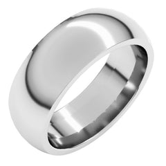Sterling Silver 7 mm Comfort-Fit Half Round Band Size 12