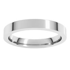 Sterling Silver 3 mm Comfort-Fit Flat Band Size 7.5