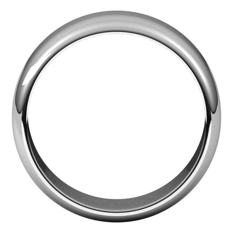 Sterling Silver 8 mm Half Round Band Size 4
