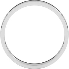 14K White Gold 3 mm Flat Band Size 7