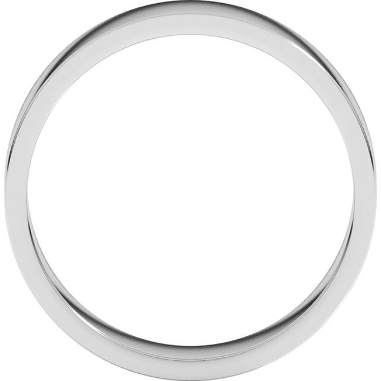 14K White Gold 5 mm Flat Band Size 8.5