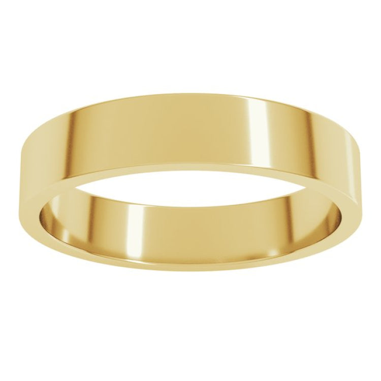 10K Yellow Gold 4 mm Flat Band Size 10.5