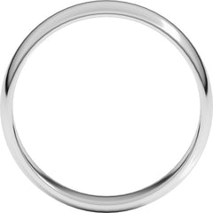 10K White Gold 5 mm Lightweight Half Round Band Size 8.5