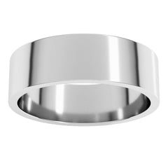 10K White Gold 6 mm Flat Band Size 9