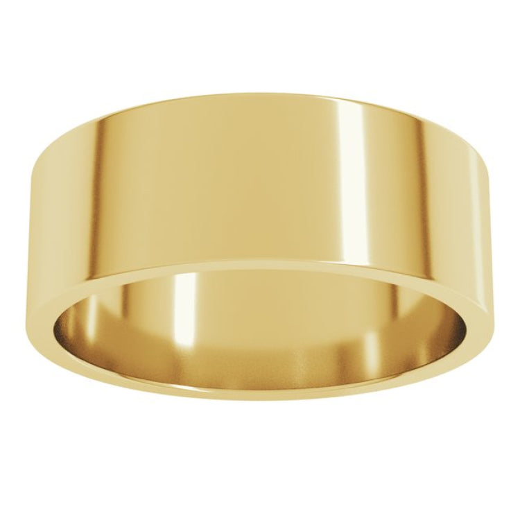 14K Yellow Gold 7 mm Flat Band Size 11.5