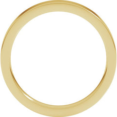 10K Yellow Gold 3 mm Comfort-Fit Flat Band Size 6.5