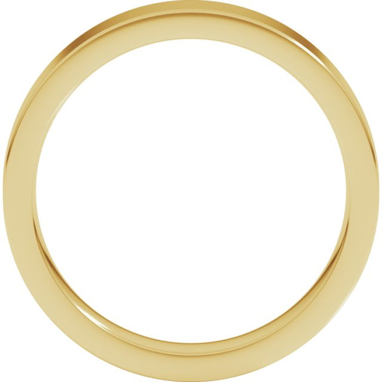10K Yellow Gold 4 mm Comfort-Fit Flat Band Size 10