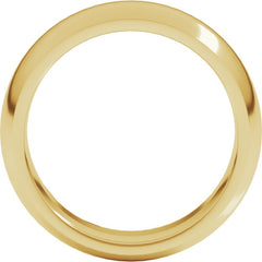 14K Yellow Gold 7 mm Comfort-Fit Half Round Band Size 13