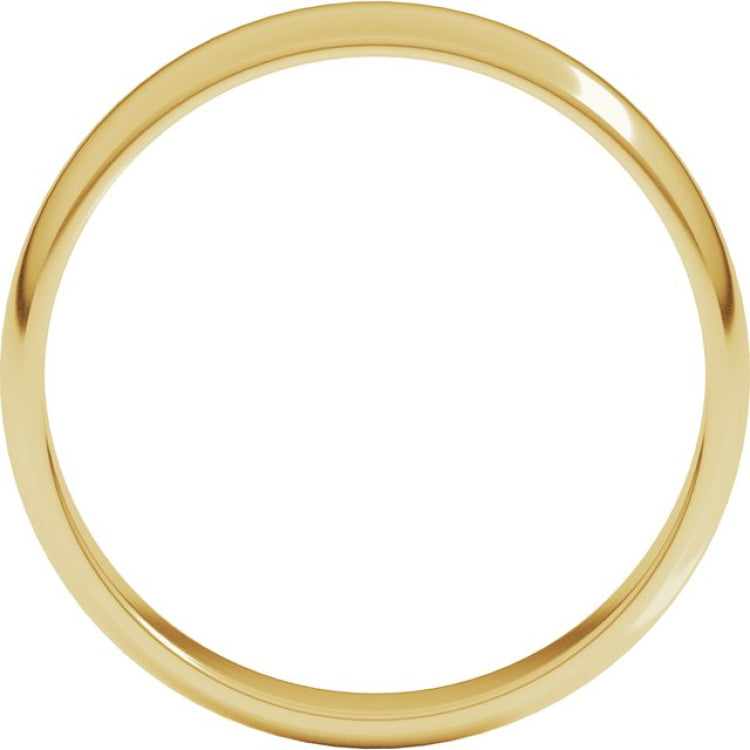10K Yellow Gold 4 mm Lightweight Half Round Band Size 5.5