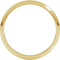 14K Yellow Gold 2 mm Half Round Band Size 6.5