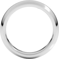 10K White Gold 5 mm Comfort-Fit Half Round Band Size 8