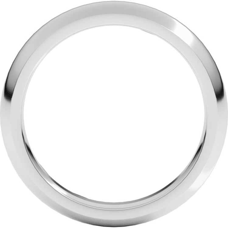 Platinum 4 mm Comfort-Fit Half Round Band Size 10