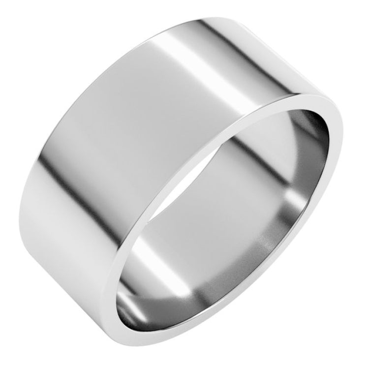 Sterling Silver 8 mm Flat Band Size 10