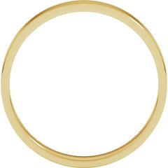 10K Yellow Gold 3 mm Ultra-Lightweight Flat Band Size 8