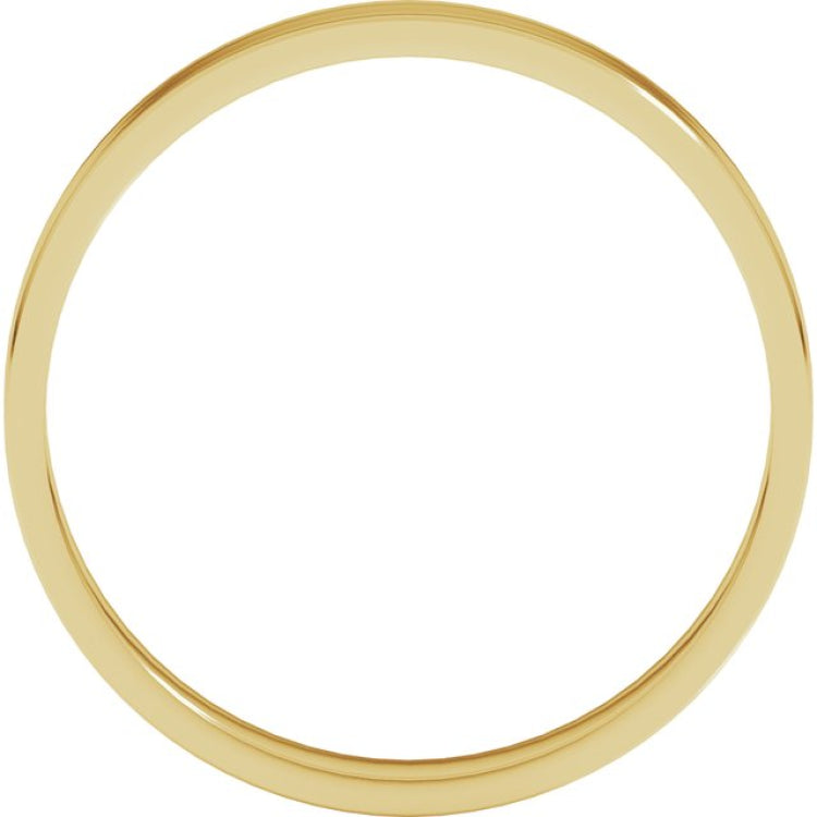 14K Yellow Gold 3 mm Ultra-Lightweight Flat Band Size 8