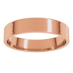 10K Rose Gold 4 mm Ultra-Lightweight Flat Band Size 7.5