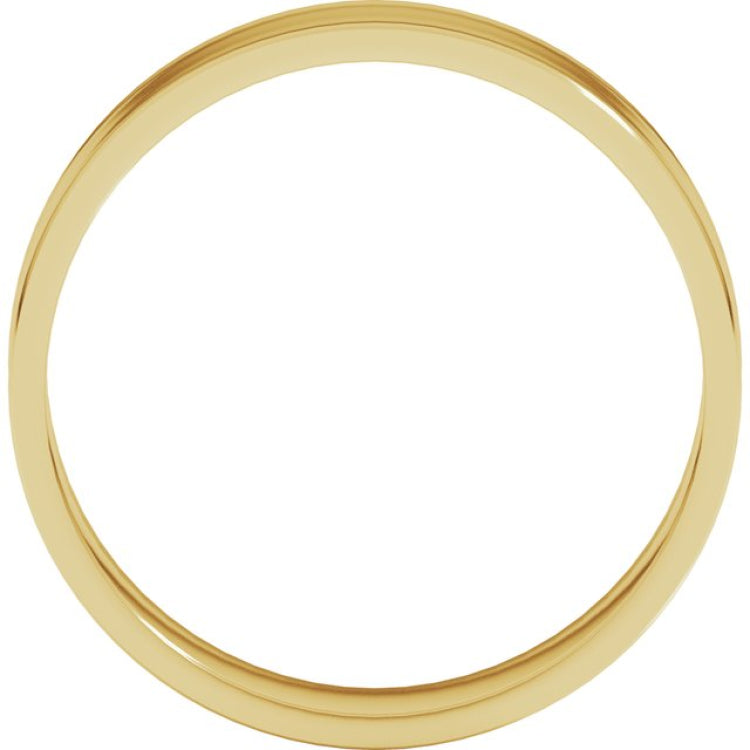 14K Yellow Gold 5 mm Ultra-Lightweight Flat Band Size 5.5