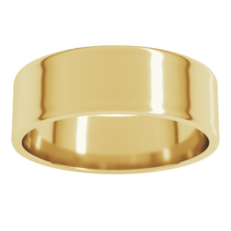 14K Yellow Gold 6 mm Ultra-Lightweight Flat Band Size 10