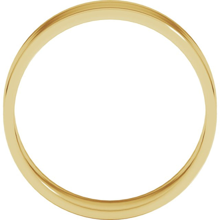 10K Yellow Gold 6 mm Ultra-Lightweight Flat Band Size 7.5