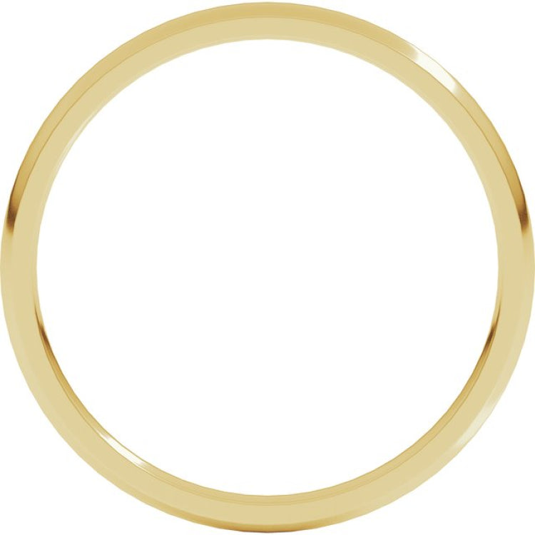 10K Yellow Gold 1.5 mm Lightweight Comfort-Fit Half Round Band Size 6.5