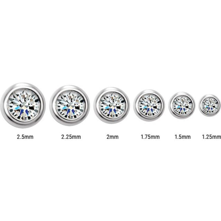 14K White Gold .03 CTW Natural Diamond Micro Bezel-Set Earrings