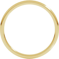 18K Yellow Gold 1 mm Lightweight Comfort-Fit Half Round Band Size 3.5