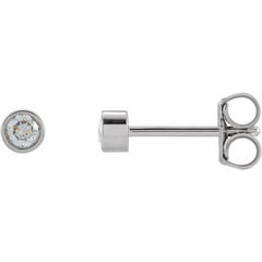 14K White Gold 1/3 CTW Lab-Grown Diamond Micro Bezel-Set Earrings