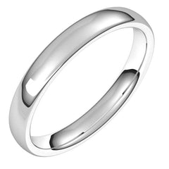 14K White Gold 3.5 mm Comfort-Fit European-Style Band Size 4