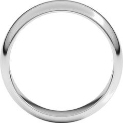 10K White Gold 6 mm Half Round Band Size 8.5