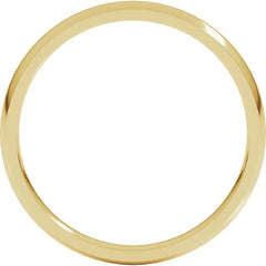 10K Yellow Gold 2.5 mm Lightweight Comfort-Fit Half Round Band Size 6