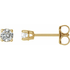 14K Yellow Gold 1/5 CTW Natural White Diamond Earrings