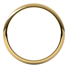 10K Yellow Gold 1 mm Half Round Band Size 2