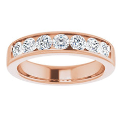 14K Rose Gold 1 1/2 CTW Natural Diamond Band