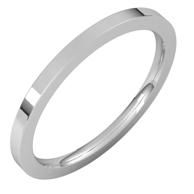 Sterling Silver 1.5 mm Comfort-Fit Flat Band Size 8
