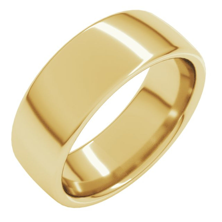 10K Yellow Gold 7 mm Comfort-Fit European-Style Band Size 9.5