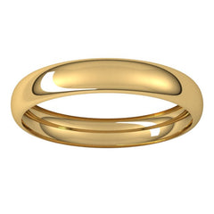 14K Yellow Gold 3.5 mm Half Round Band Size 4