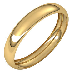18K Yellow Gold 3.5 mm Half Round Band Size 5.5