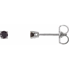 14K White Gold 1/8 CTW Natural Black Diamond Earrings
