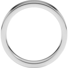 10K White Gold 5 mm Comfort-Fit Flat Band Size 11.5