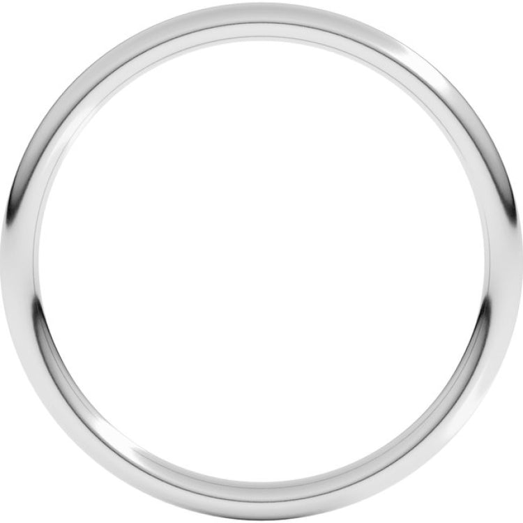 Sterling Silver 1.5 mm Comfort-Fit Full Round Band Size 9