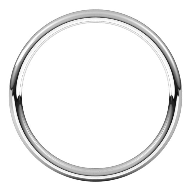 14K White Gold 2.5 mm Comfort-Fit European-Style Band Size 5