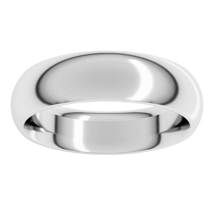 Sterling Silver 5.5 mm Comfort-Fit Half Round Band Size 5.5
