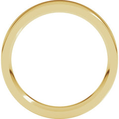 14K Yellow Gold 4.5 mm Comfort-Fit Flat Band Size 5