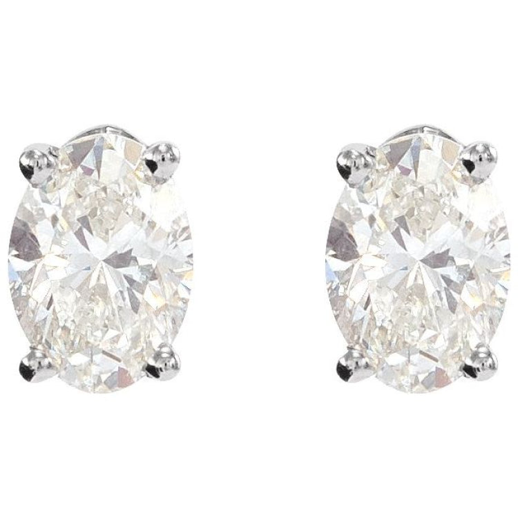 14K White Gold 1/5 CTW Lab-Grown Diamond Earrings
