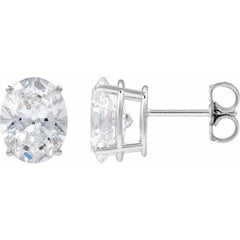 Sterling Silver 3 5/8 CTW Lab-Grown Diamond Earrings
