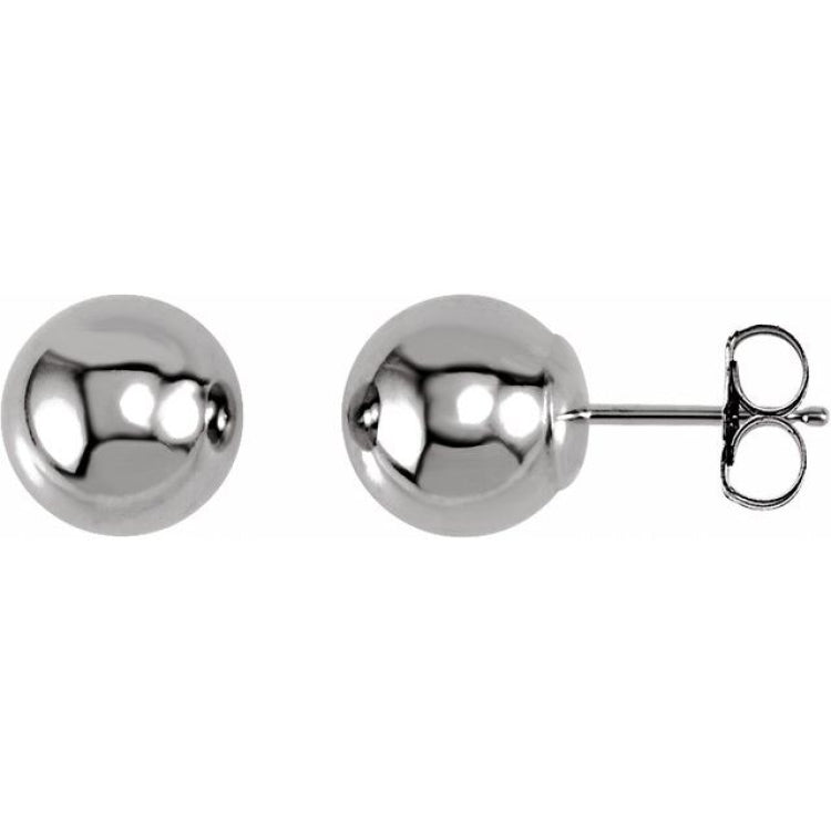 Ball Earrings With Bright Finish