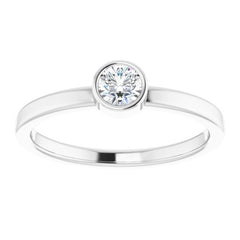 Bezel-Set Solitaire Ring